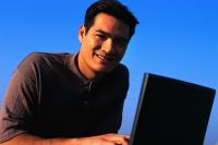 Man looking at computer