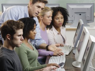 Students in a Computer Lab