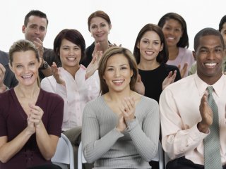 Group of business people smiling